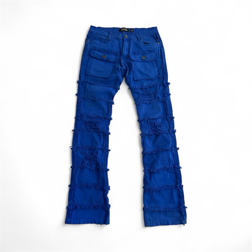 Another Hype Piece (AHP) Layered Stacked Denim Jeans
